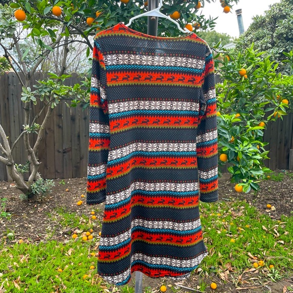 Reindeer Sweater Dress Perfect for Christmas or Any Occasion, Soft With Pockets! - Picture 2 of 4